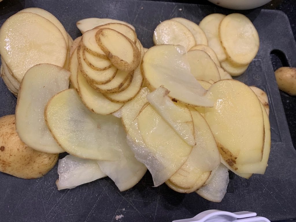 more  sliced potatoes